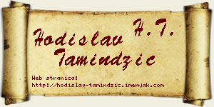 Hodislav Tamindžić vizit kartica